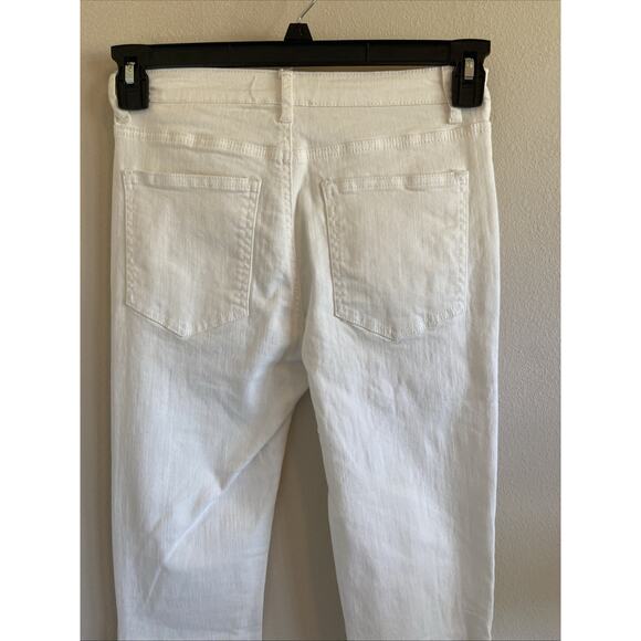 Saints & Hearts White Distressed Hem Wide Flare Leg Festival Boho Denim Jeans S - Picture 6 of 12